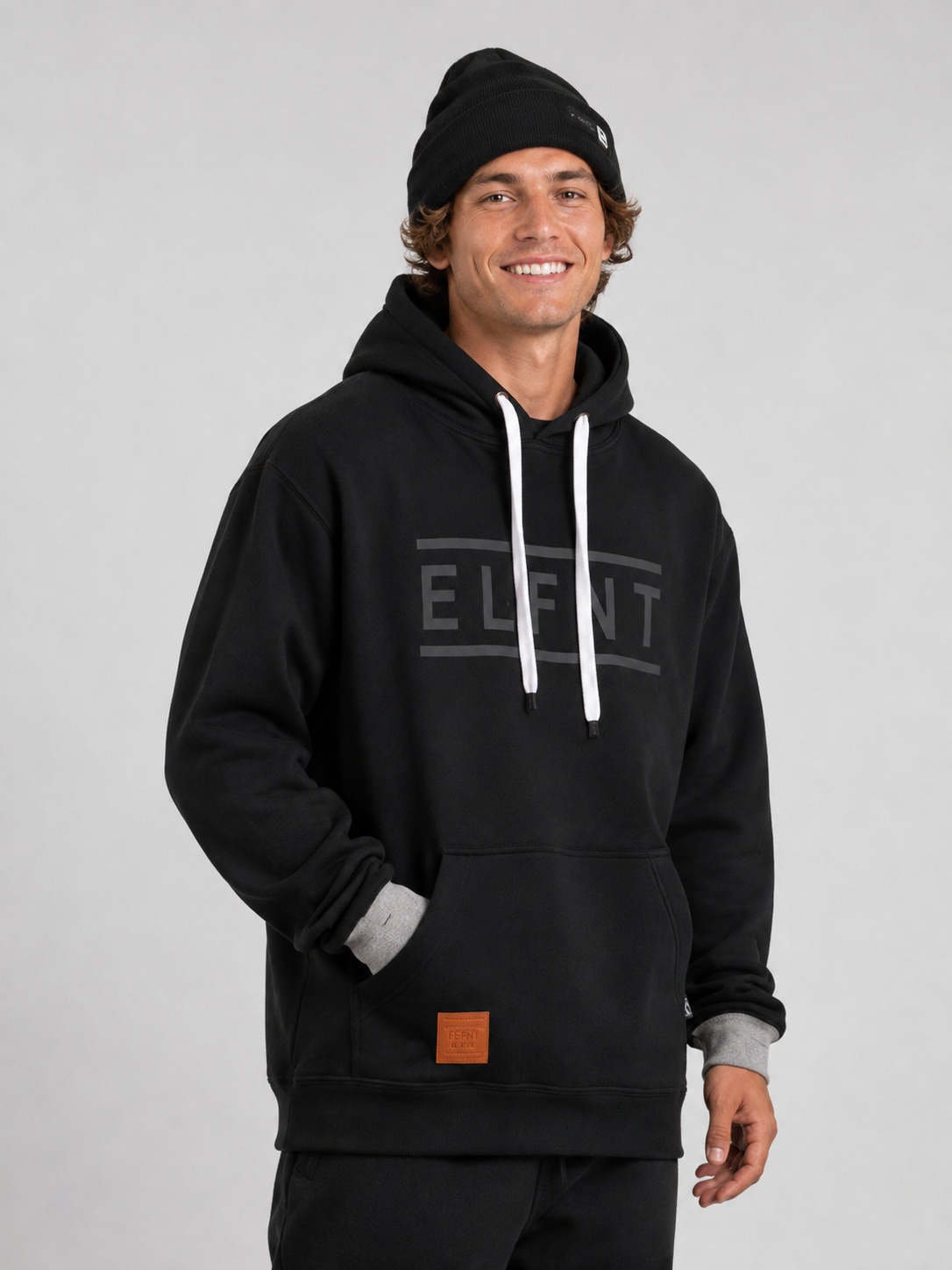 Chad Tall Hoodie — Black view 2