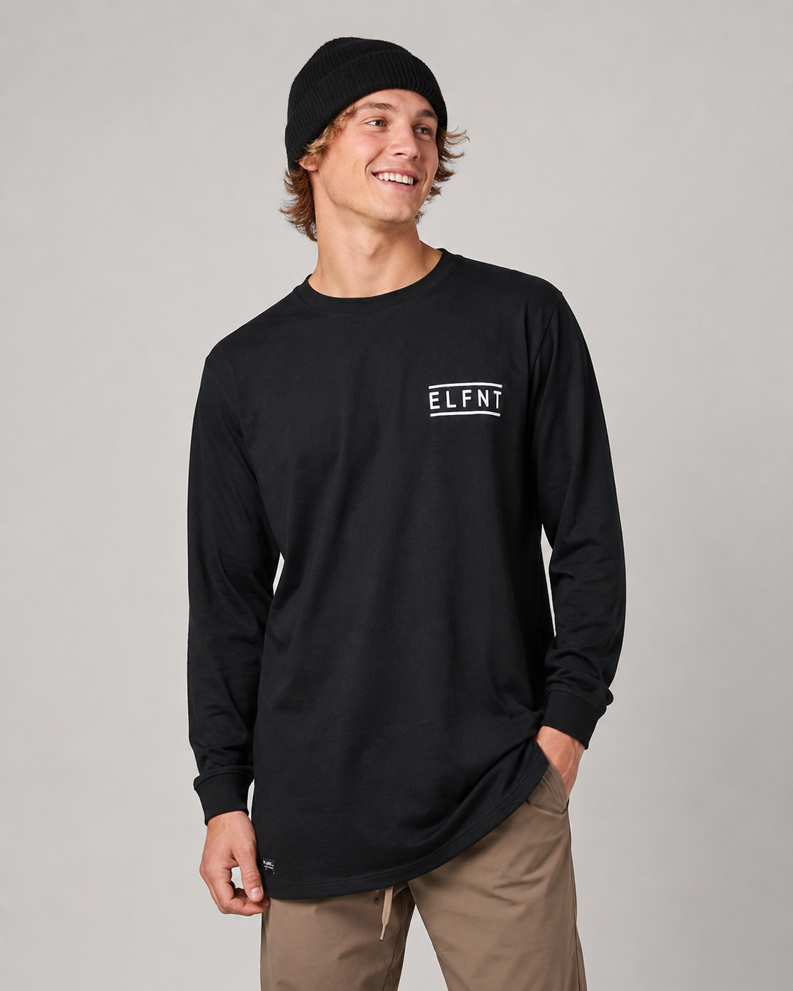 Chad L/S Tall Tee — Black